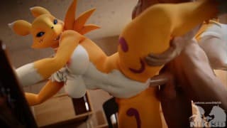 Renamon Getting Pounded Doggystyle Animation with Creampie （角度 2）