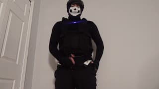 Masked Ghost Cosplayer Loves Cumming (heavy breathing)