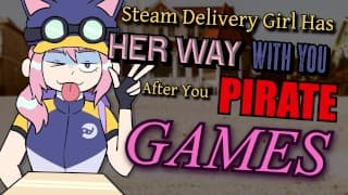 [F4A]Steam Delivery Girl 在你盗版 Steam 游戏 [Futanari] [肛门后与你同在]