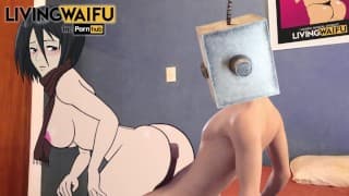 MIKASA ACKERMAN Shingeki No Kyojin LIVING WAIFU r34 ATTACK ON TITAN HENTAI porn rule 34 nude Cosplay