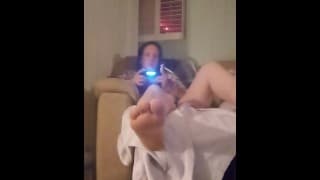 Beautiful Milf Playing Video Games