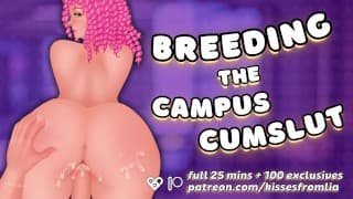 [F4M] Breeding the Campus Cumslut in ALL Her Holes! [audio roleplay]