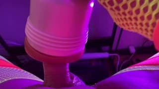 Frenulum RUBBING and shaft SUCKING with pornstar FLESHLIGHT